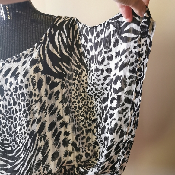 Lori Michaels Collection Multi Print Blouse S/M - Picture 2 of 11